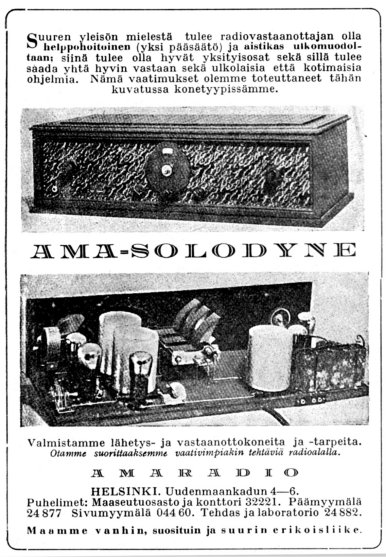 AMA-SOLODYNE Kotiliesi nro:4 1928 (Aimo Haapakoski)