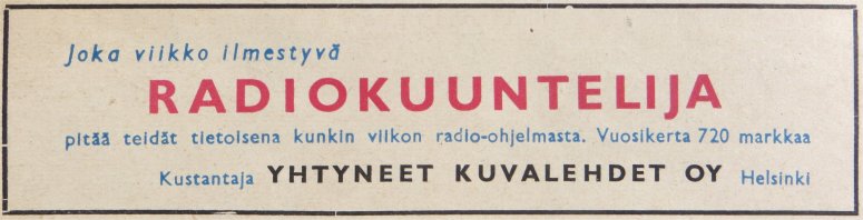 Radio kuuntelija Seura nro:18 / 4.5.1955 (Juhani Mäki-Teppo)
